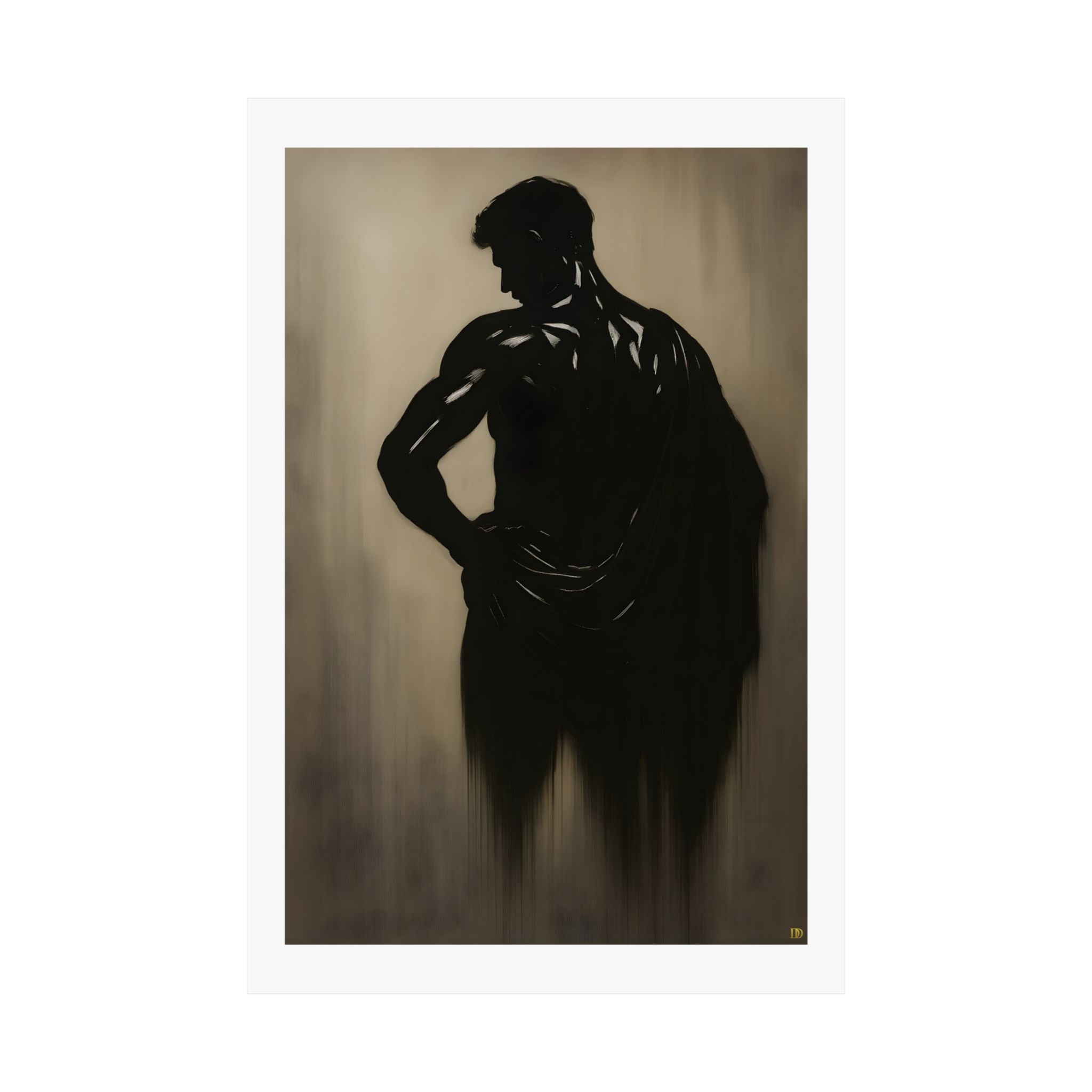 Silhouette Male Figure Art Print