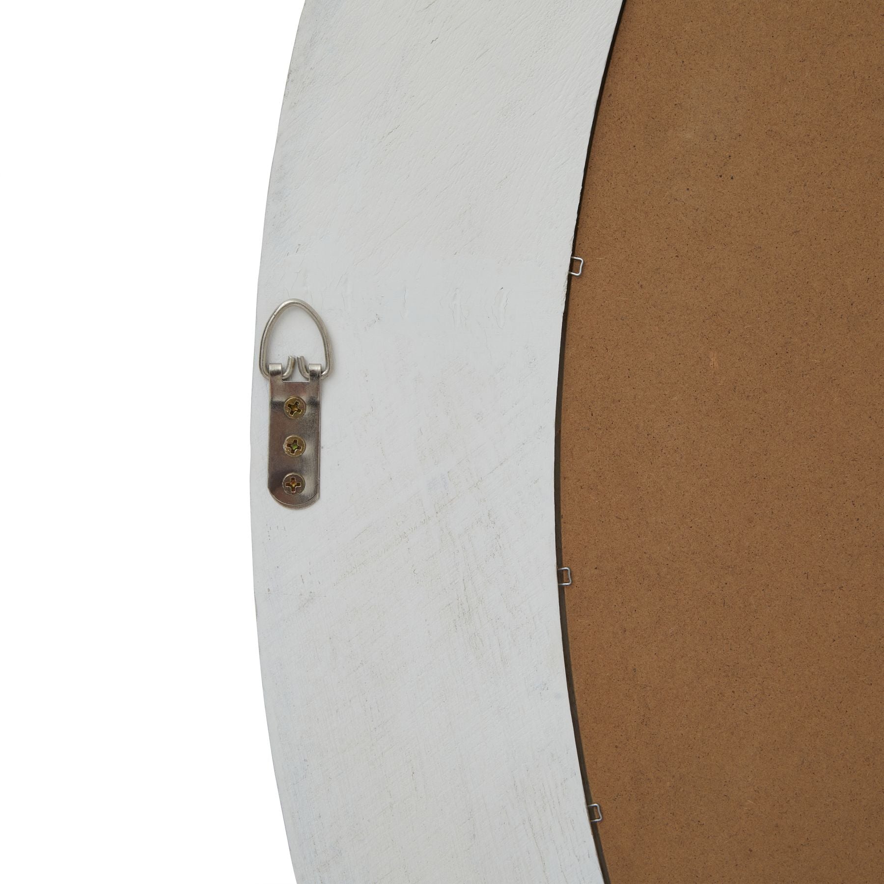 Washed Wood Round Framed Large Mirror | 120cm