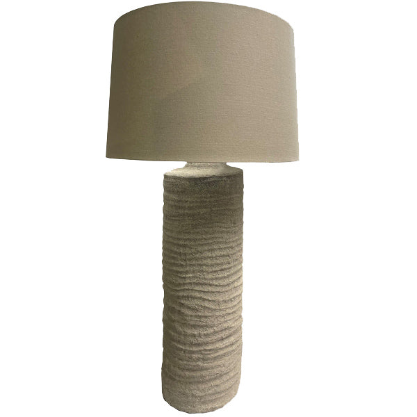 Tall Tuscan Grey Ceramic Table Lamp