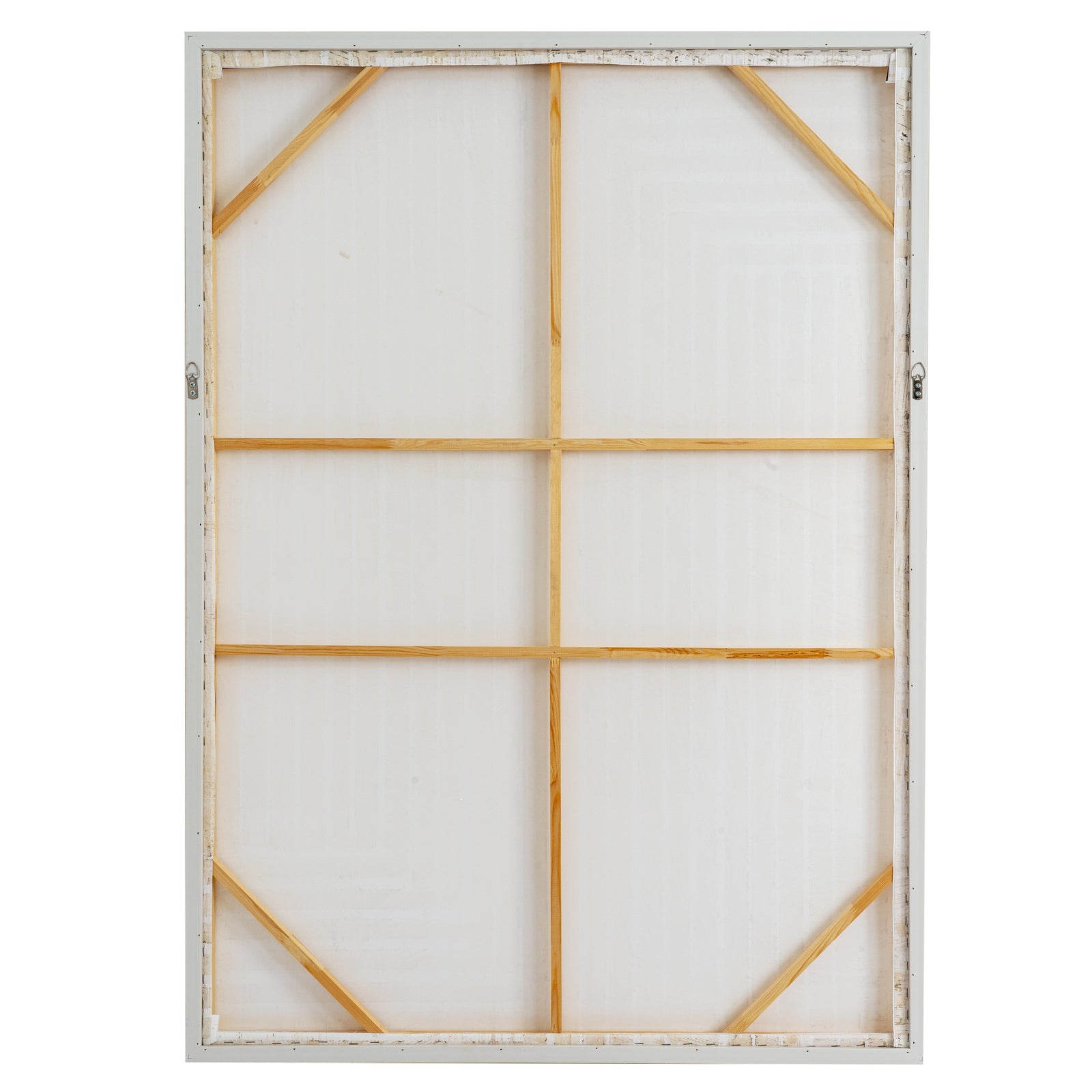 Tellura Hand-Painted Abstract Canvas in Frame - Neutral Tones
