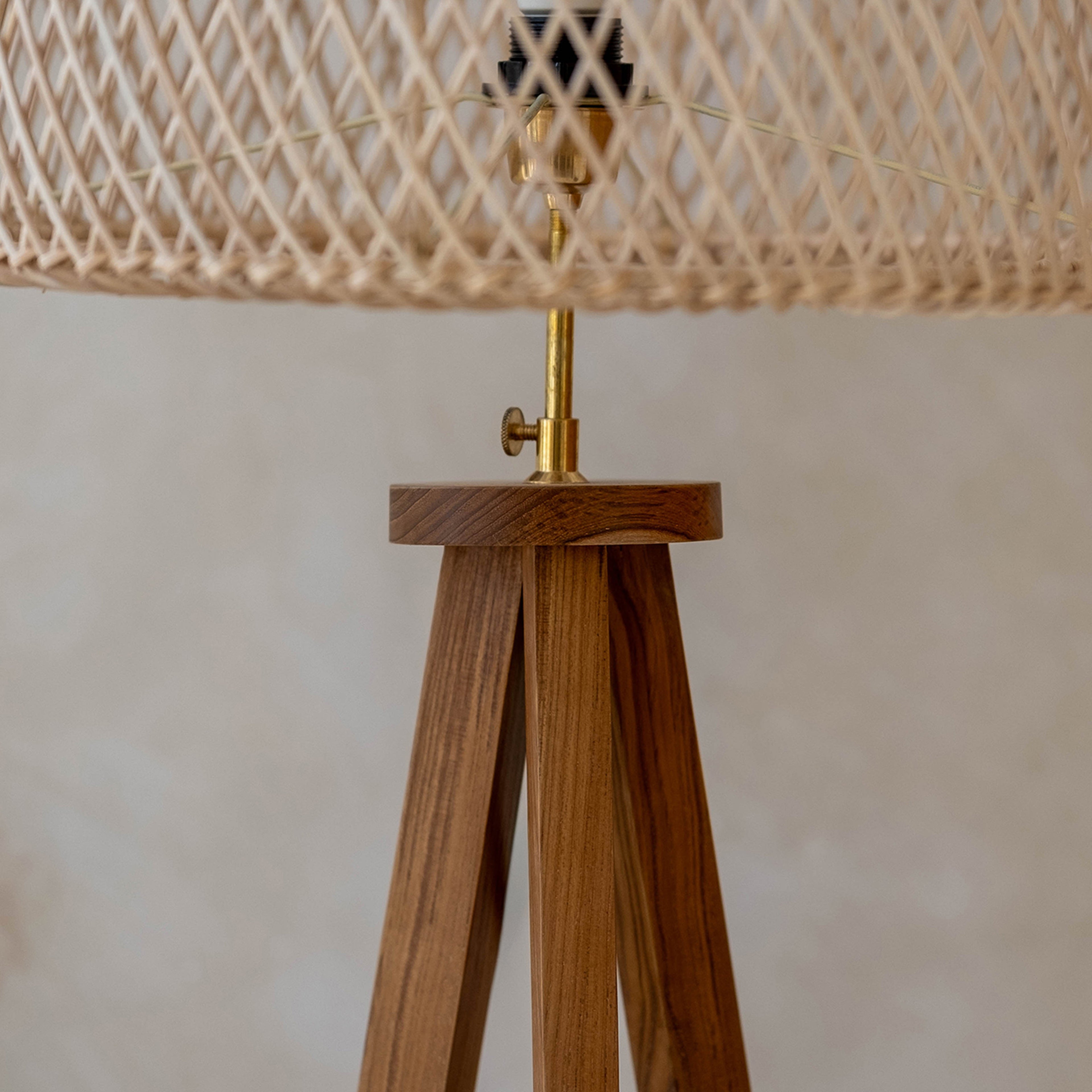 Rattan Tripod Floor Lamp