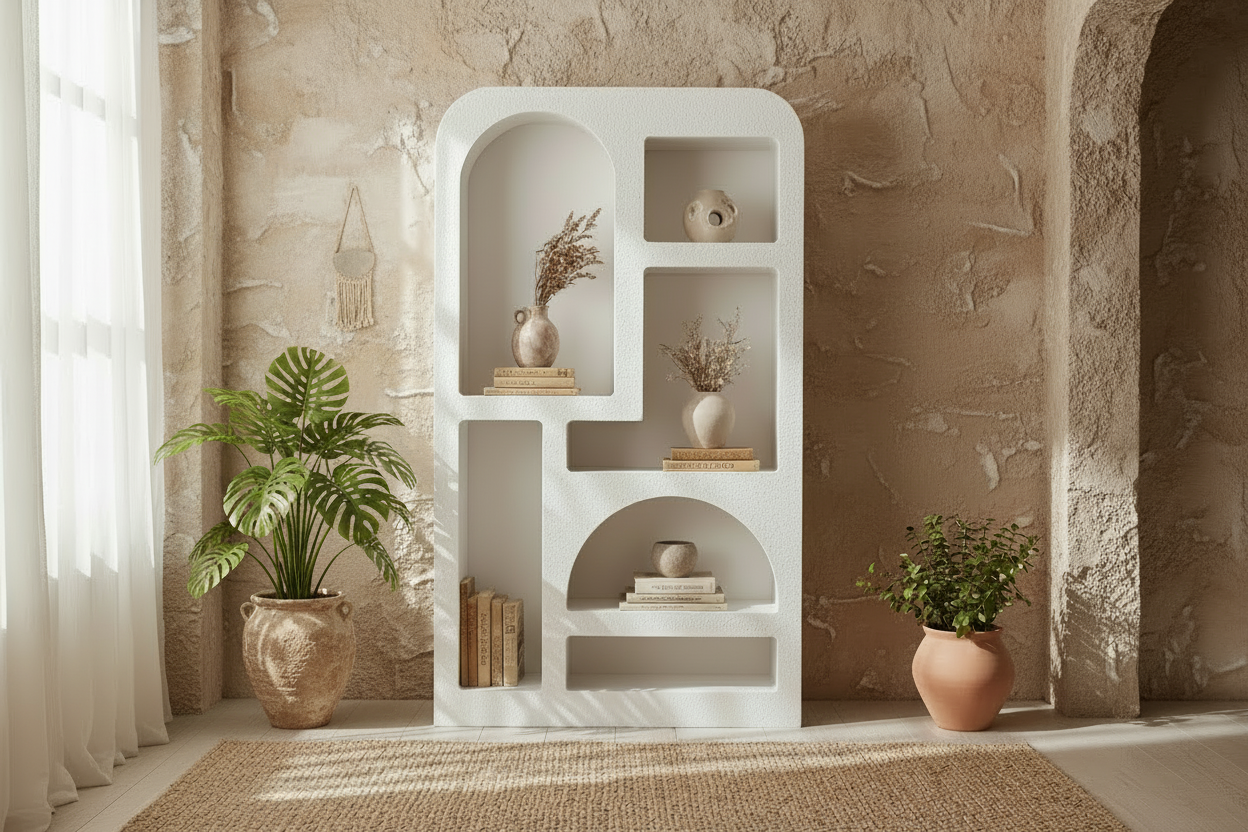 Udaipur Tall Geometric Bookcase