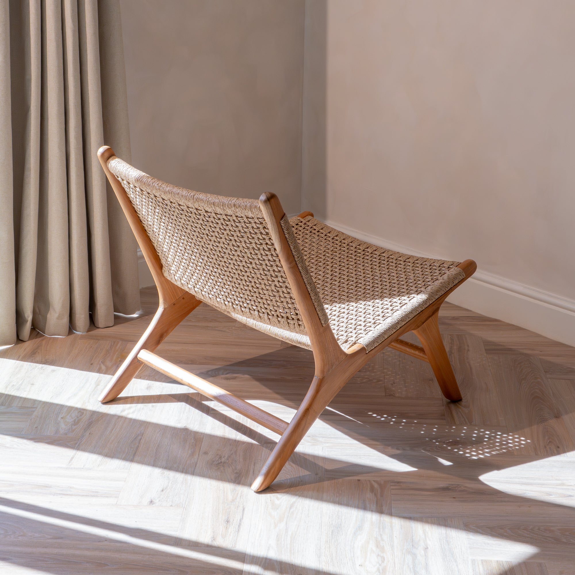 Zara Teak & Rattan Accent Chair